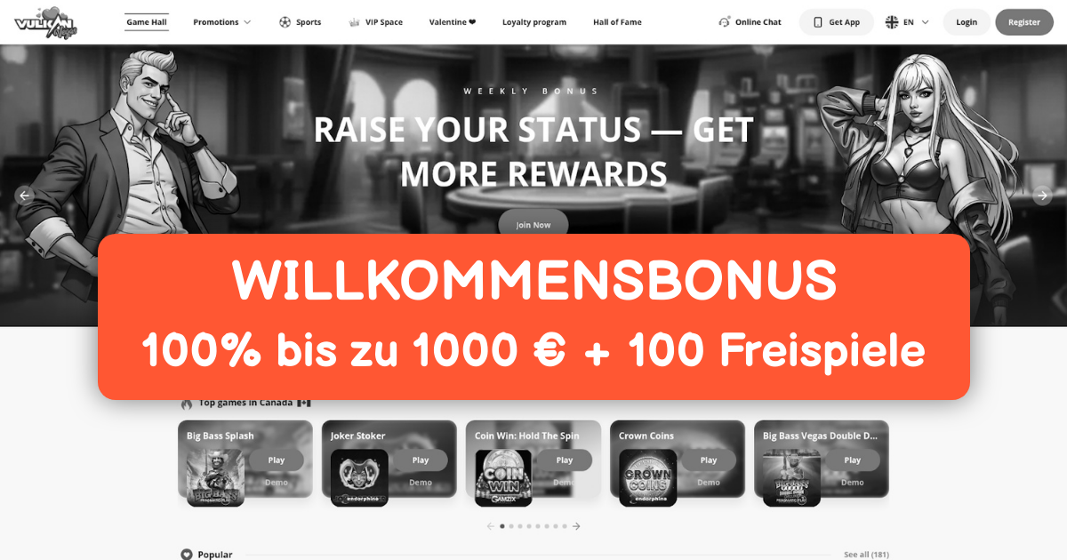Vulkan Vegas Casino: Beste Slots DE