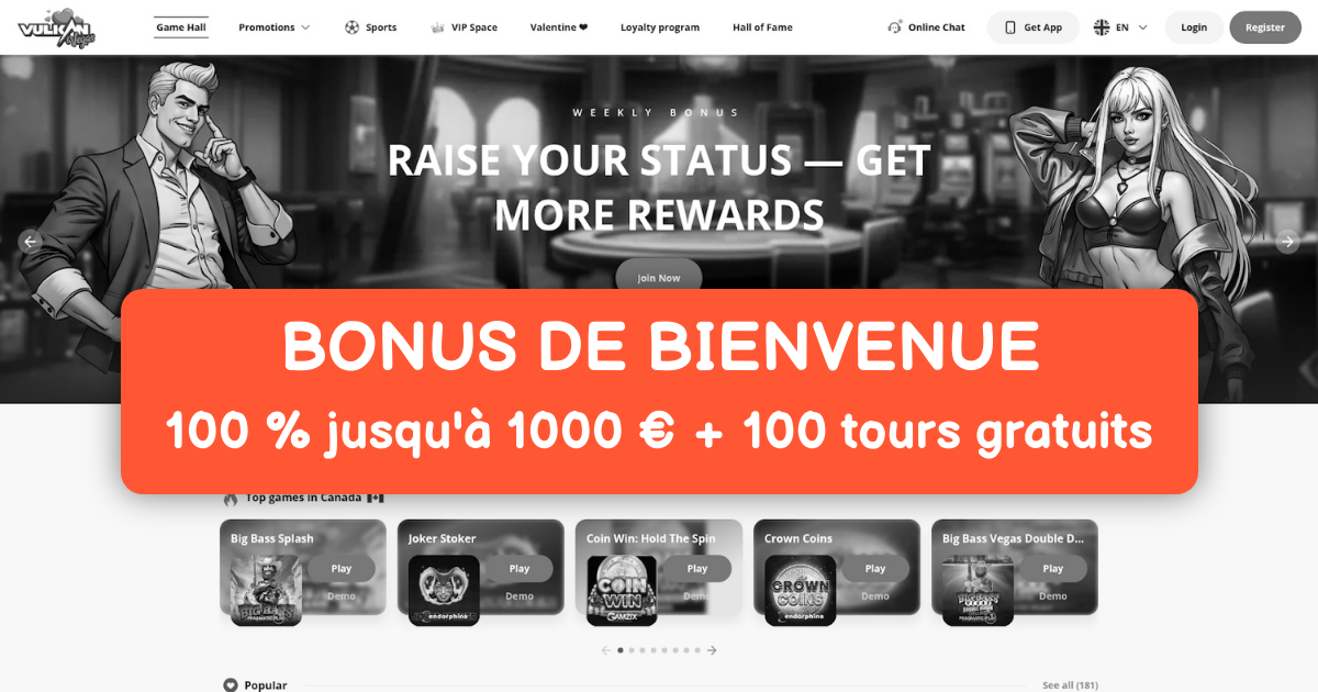 Vulkan Vegas Casino: Meilleures Machines à Sous